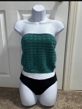 American Eagle Teal/Green Strapless Tube Top